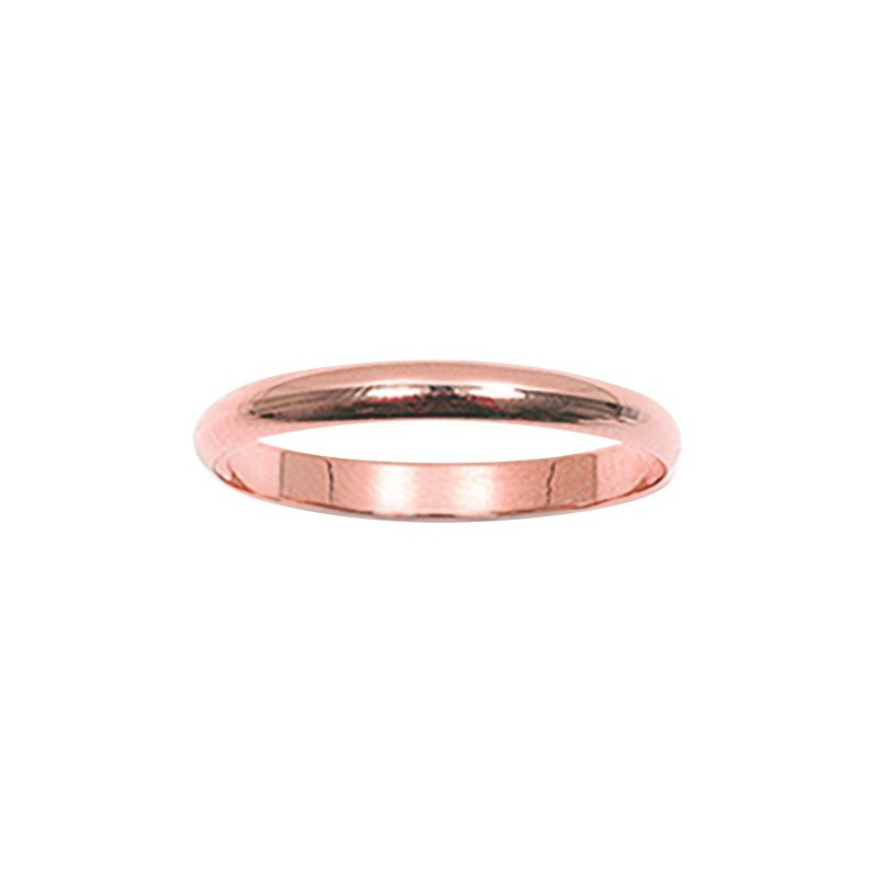 Alliance demi jonc or rose pour femme, le cadeau de mariage idéal