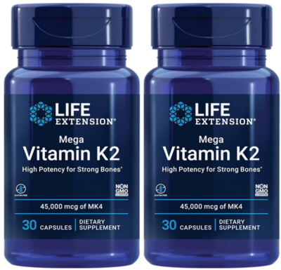 MEGA VITAMIN K2  HIGH POTENCY  STRONG BONE DENSITY 60 Caps   LIFE EXTENSION