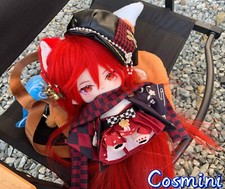 Anime Genshin Impact Diluc 20cm Plush Doll Dress up Toy Plushie Game Gift