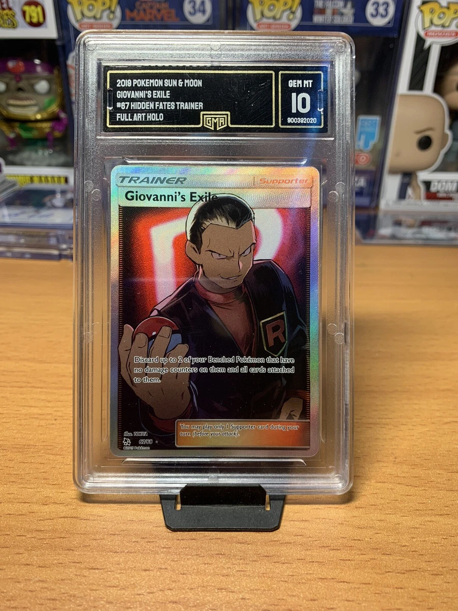 2019 Pokemon Sun & Moon Full Art Giovanni´s Exile Hidden Fates #67