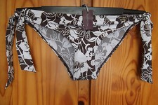 New figleaves Size 14 Print Tie Side Bikini Briefs Bottoms Brown White