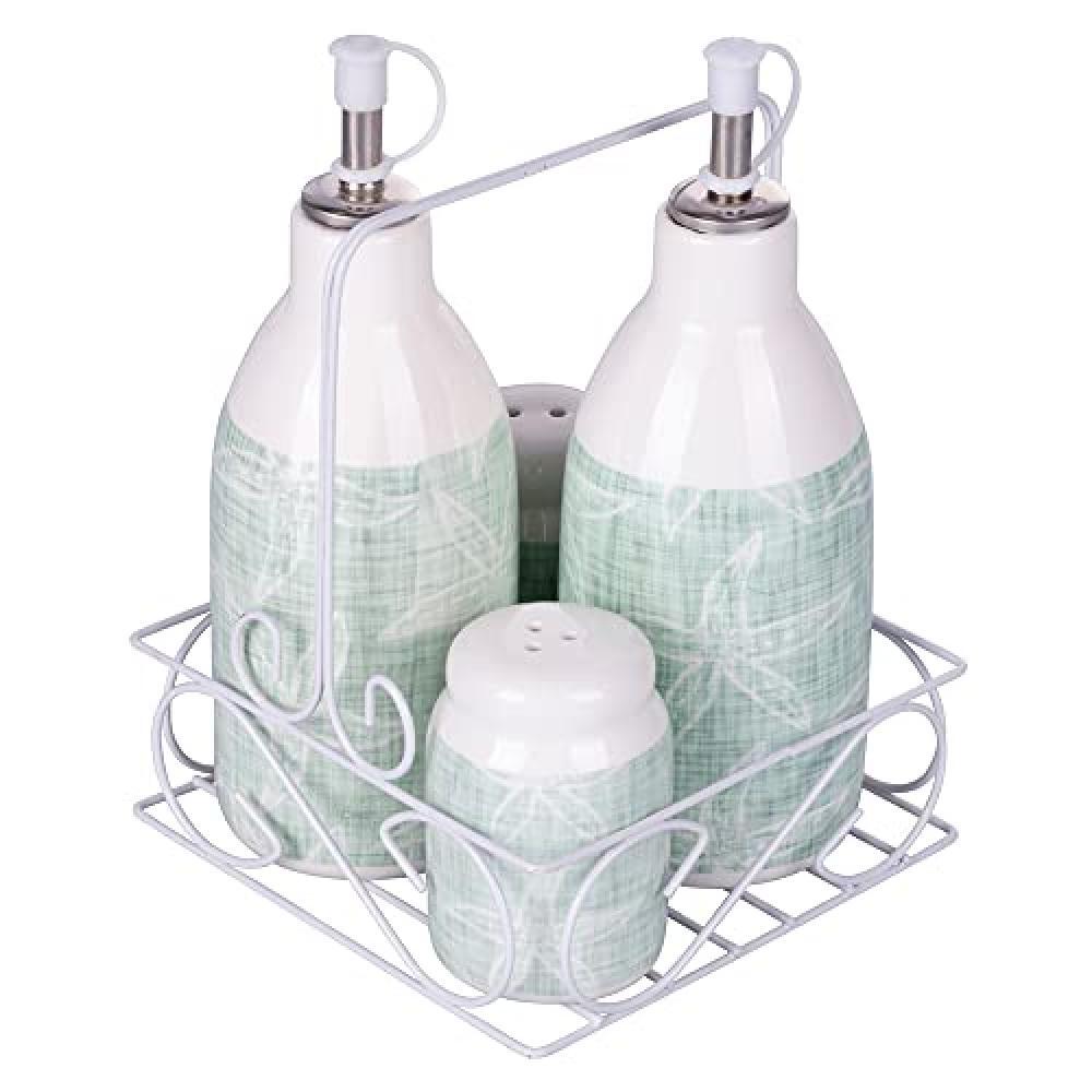 Villa d’Este Home Tivoli 5911735 Set Olio, aceto, Sale e Pepe in Ceramica, Sta