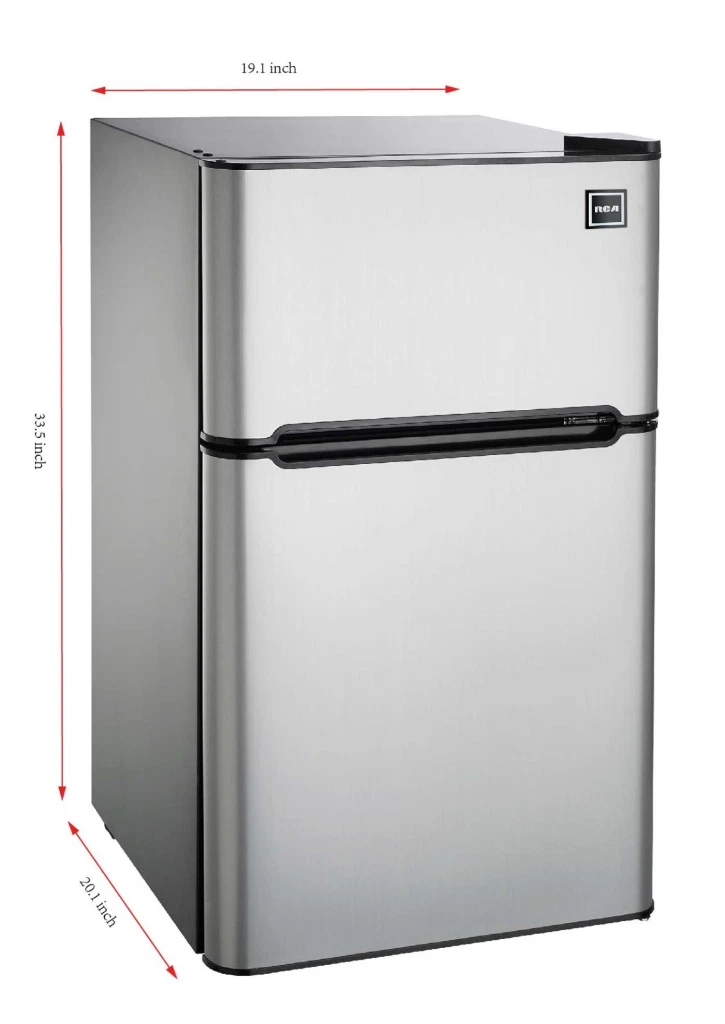 New 3.2 Cu. Ft. Compact Mini Fridge Two Door Refrigerators Freezer Dorm  Office