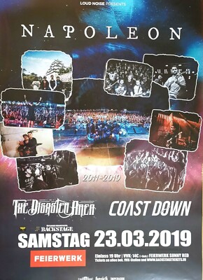 NAPOLEON - DESASTER AREA - COAST DOWN  2019 MÜNCHEN -orig. Concert Poster - A1