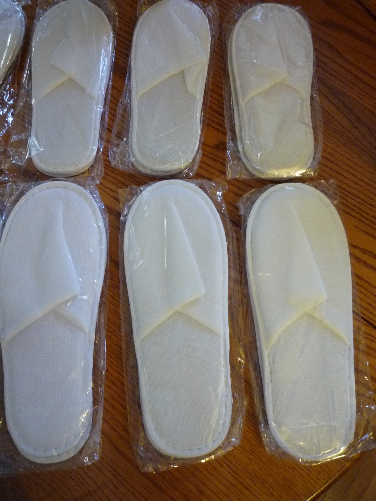 SAOLA 12 Paia Pantofole Hotel Spa Bianche Punta Chiusa Taglia Unica Adulto Suola in Gomma Schiuma