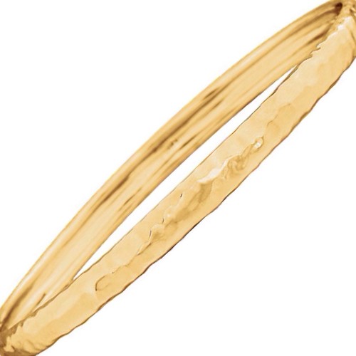 STACKABLE RING 14K Hammered Yellow Gold Size 7 White Yellow & Rose Gold 51376 - Picture 10 of 12