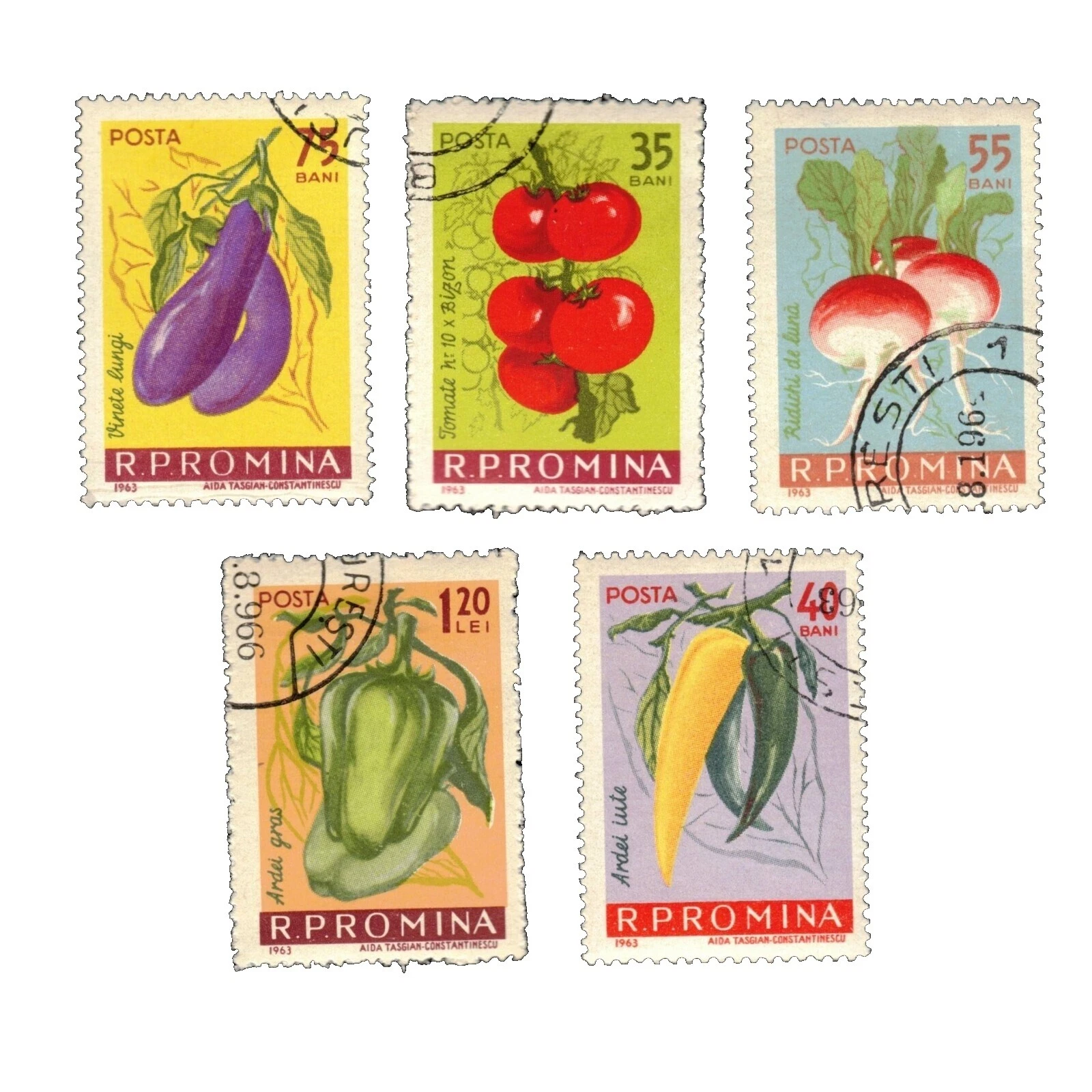 Plantas utilizadas Estampillas Rumanas