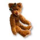 Ty Attic Treasure Rebecca The Brown Bear Jointed 11” Red Nose Green Bow