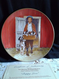 NORMAN-ROCKWELL-034-THE-PUPPY-LOVE-039-034-PLATE-NIB-COA-ROCKWELL-MUSEUM-INDIANA