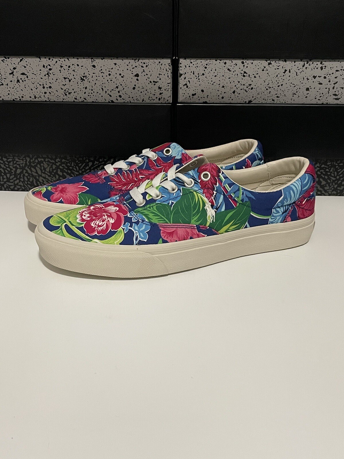 Nuova Polo Ralph Lauren Keaton pony tela stampata 816861084001 floreale uomo 9 5