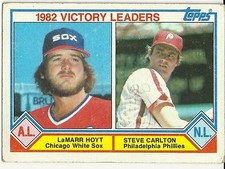 1983 TOPPS VICTORY LEADERS (1982) #705 L. HOYT & STEVE CARLTON