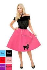 Poodle Skirt 50's Sock Hop Sequin Fancy Dress Halloween Adult Costume Accessory