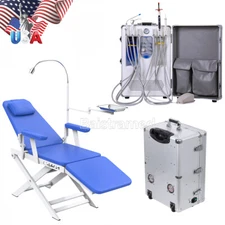 Portable Dental Delivery Unit with Air Compressor Scaler Curing Light / Chair