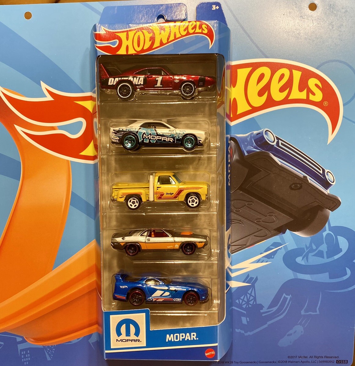 MOPAR Hot Wheels Five Pack VHTF Chase Dodge Charger Daytona