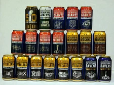 20 Empty Cans of 2015 Bud Light NFL Commemorative Super Bowl 50 Limited Edition