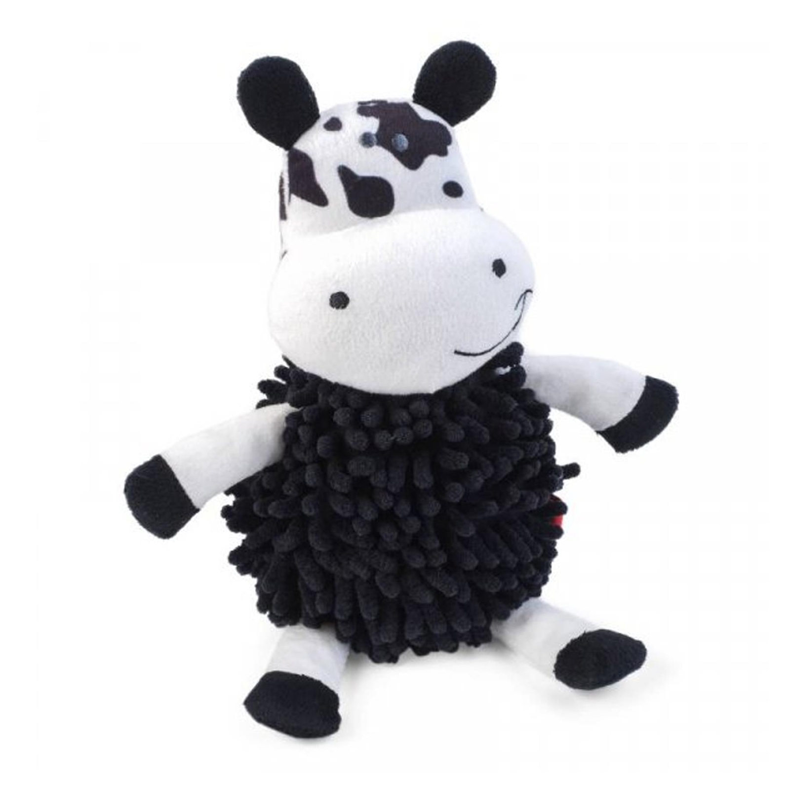 Plush Fabric Cow Dog Toy with Built in Squeaker - Farm Animal Themed Gifts