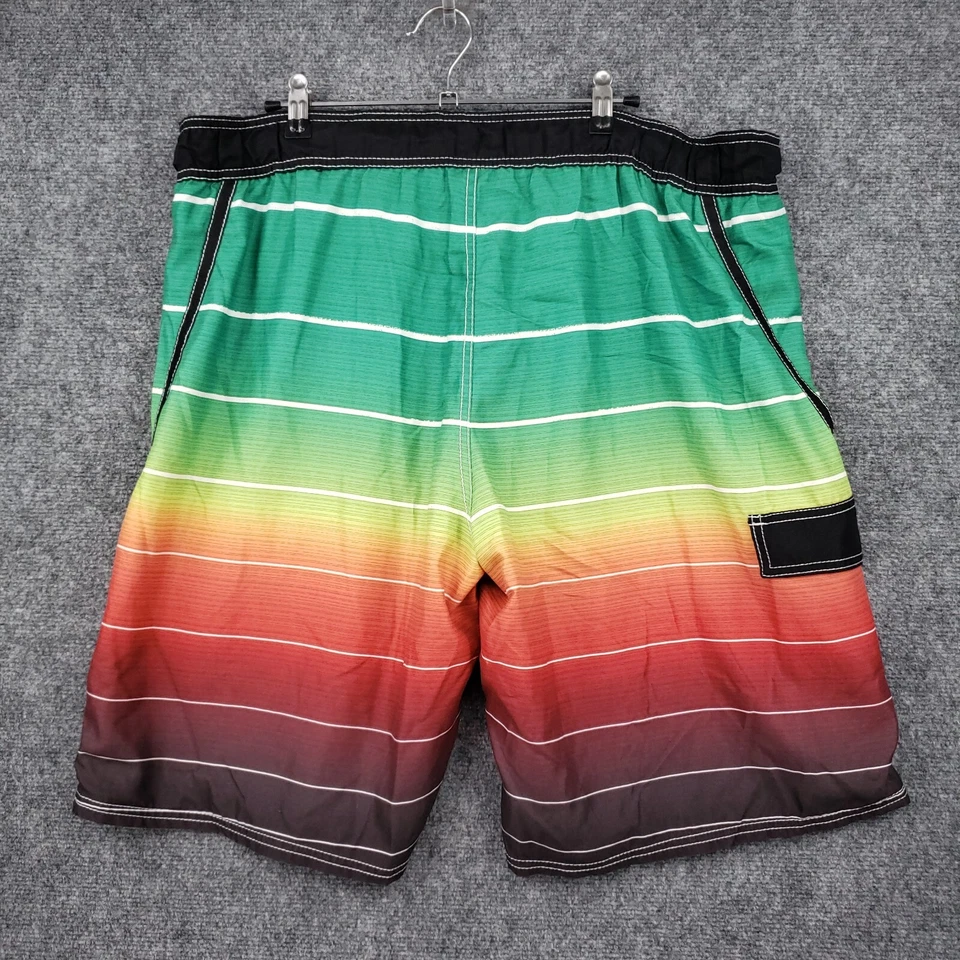 Шорты мужские OP Ocean Pacific сундук L большие зеленые шорты с подкладкой для плавания на пляже - Изображение 2 из 4