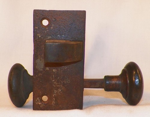 Interior Door Lock Iron Plate 18th Century PA Dutch Blacksmith #5 Thick Antique - Picture 2 of 5