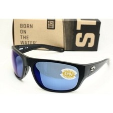 Costa Del Mar Tico TCO 11 OBMP Black Wrap Sunglasses Blue Polarized Lenses 60mm