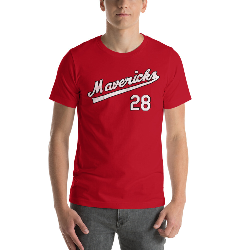 Portland Mavericks Baseball Red Jersey Shirt Tee Short-Sleeve