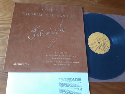 BRAHMS Concertos : W.FURTWANGLER  FRENCH PRIVATE SOCIETE SWF.6901 Numbered NMINT