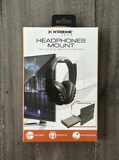 Xtreme Tech Headphone Mount Hanger for Computer Monitors & Desk Organization New