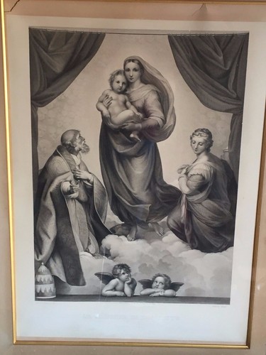 Antique Engraving of Raphael's Madonna di San Sisto by Nordeheim c. 1850 - Picture 2 of 12