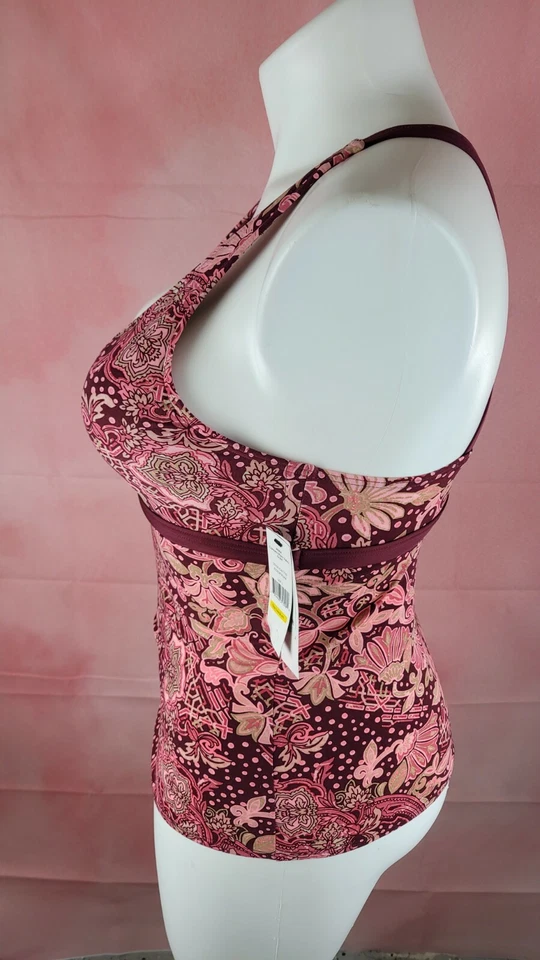 Carmen Marc Valvo черный многоцветный плавать верхний танкини sz средний новый с Ярлыками W подушечки - Изображение 2 из 4