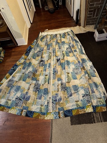 1970's Imported Linen Mid Century Era Vintage Curtains Lot Of 4 100” x 32” - Picture 24 of 24