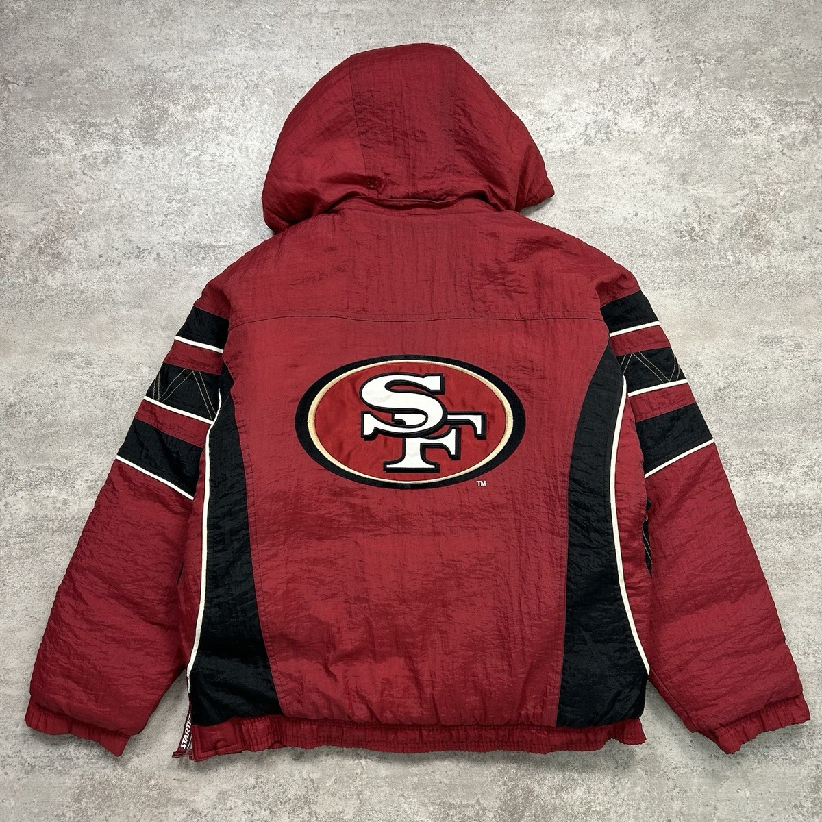 VTG 90s NFL SAN FRANCISCO 49ERS STARTER PUFFER JACKET PULLOVER