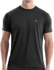 Men's Rash Guard Short Sleeve, UPF 50 UV Sun Protection Swim Shirts, Quick D...