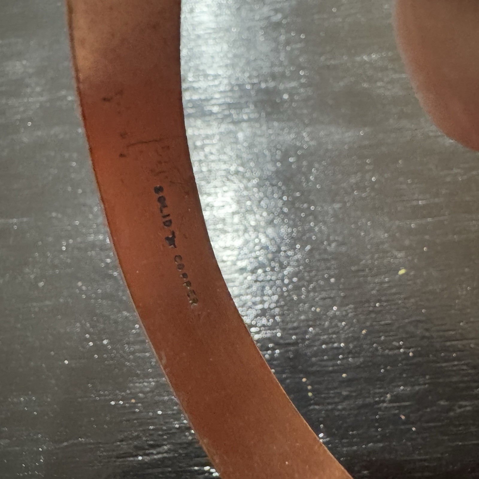 Vintage Solid Copper Cuff Bracelet with Native Am… - image 3