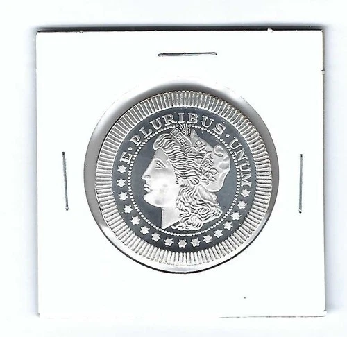 SILVERTOWNE ONE TROY OUNCE .999 FINE SILVER ROUND - MORGAN DOLLAR DESIGN