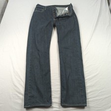 Levis 501 Jeans Mens 34x34 Blue Button Fly Casual Classic American Western Dark