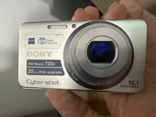 SONY Cyber Shot DSC-W630 SILVER Digital Camera 16.1 5x Zoom FOR PARTS BAD SCREEN