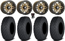 Sedona Split 6 Bdlk 14" Wheels Br +30mm 27" Coyote Tires Ranger XP 9/1K