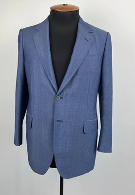 Vintage Brioni Mohair Blend Blazer Jacket Blue Size 26