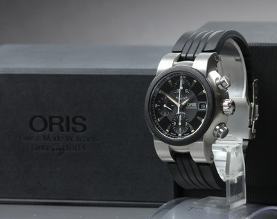 [Near MINT Box] ORIS TT1 Chronograph 7521-44 Black Dial 42mm AT Herrenuhr