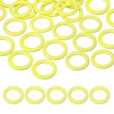 50mm Natural Wooden Rings, 30 Pack Wood Ring Round Linking Rings, Yellow