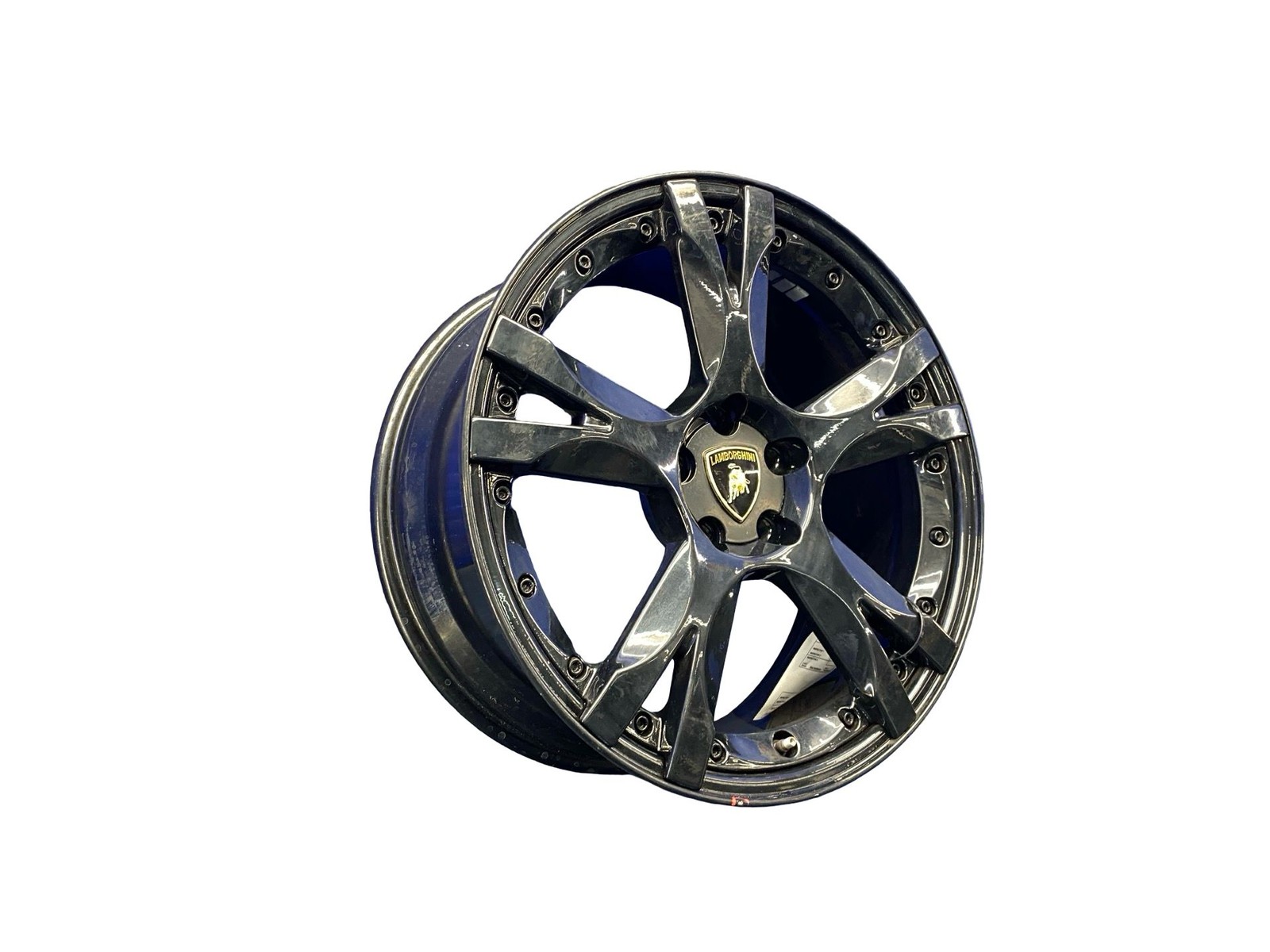 04-14 LAMBORGHINI Gallardo Spyder 19X8.5 Front 5 Spoke Callisto Wheel Black