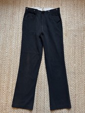 Vintage Victorian Edwardian 1880s 1900s Buckle Back Moleskin Work Trousers 31x30