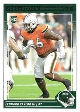 2024 Score #396 Leonard Taylor III New York Jets Rookie Card RC