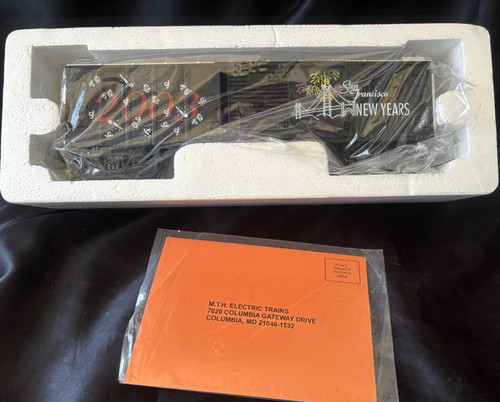 MTH RailKing 30-74045 calibre O 2003 feliz año nuevo San Francisco vagón de carga NUEVO | Zustand: New
