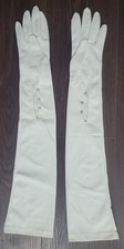 Vintage 60's Kayser Magic Motion One Size Fits All White Long Gloves 