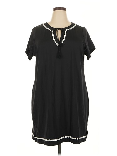 Lands' End Women Black Casual Dress 2X Plus