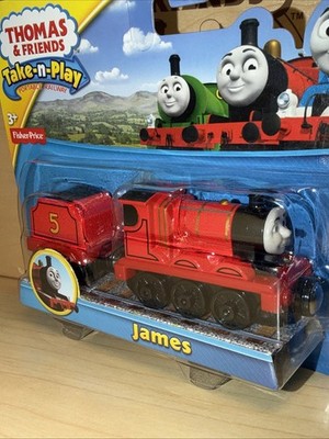 JAMES ! THOMAS FRIENDS TRAIN TAKE Along n play Diecast 2013 NEW ON CARD !