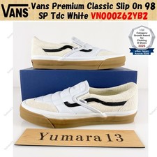 Vans Premium Classic Slip On 98 SP Tdc White VN000Z62YB2 Men's Size