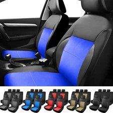 For Kia Car Seat Covers Full Set PU Leather 5-Seats Front + Rear Protector Pad