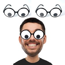 3 PCS Funny Googly Eyes Glasses Novelty Costume Eyewear for Party Favors
