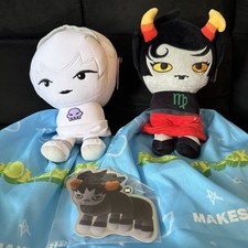 Makeship Homestuck Rose and Kanaya Plushie Bundle w/ One Bugkat Sticker